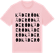 Pink Cotton t-shirt med Käderöd ordlek t-shirt