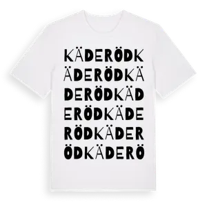 Käderöd ordlek t-shirt – ekologisk bomull t-shirt från Pinshirt