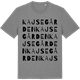 Mid Heather Gray t-shirt med Kajsegården ordlek t-shirt