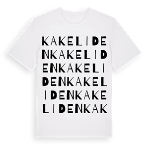 Kakeliden ordlek t-shirt – ekologisk bomull t-shirt från Pinshirt