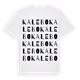 White t-shirt med Kalebo ordlek t-shirt