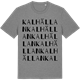 Mid Heather Gray t-shirt med Kalhällan ordlek t-shirt