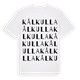 White t-shirt med Kålkulla ordlek t-shirt