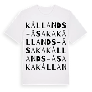 Kållands-Åsaka ordlek t-shirt – ekologisk bomull t-shirt från Pinshirt