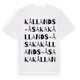 White t-shirt med Kållands-Åsaka ordlek t-shirt