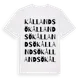 White t-shirt med Kållandsö ordlek t-shirt
