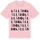 Pink Cotton t-shirt med Källäng ordlek t-shirt