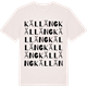 Vintage White t-shirt med Källäng ordlek t-shirt