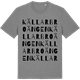 Mid Heather Gray t-shirt med Källarbroängen ordlek t-shirt