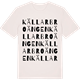 Vintage White t-shirt med Källarbroängen ordlek t-shirt