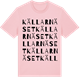Pink Cotton t-shirt med Källarnäset ordlek t-shirt