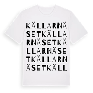 Källarnäset ordlek t-shirt – ekologisk bomull t-shirt från Pinshirt