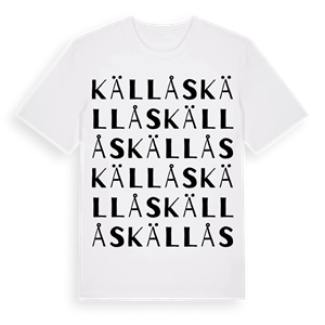 Källås ordlek t-shirt – ekologisk bomull t-shirt från Pinshirt