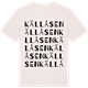 Vintage White t-shirt med Källåsen ordlek t-shirt