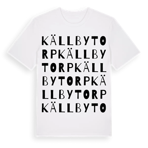Källbytorp ordlek t-shirt – ekologisk bomull t-shirt från Pinshirt