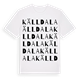 White t-shirt med Källdala ordlek t-shirt