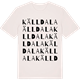 Vintage White t-shirt med Källdala ordlek t-shirt