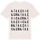 Vintage White t-shirt med Källebacken ordlek t-shirt