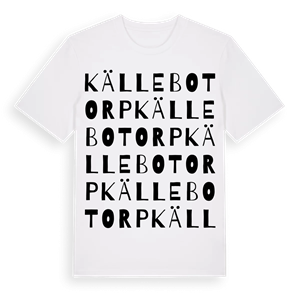 Källebotorp ordlek t-shirt – ekologisk bomull t-shirt från Pinshirt