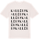 Vintage White t-shirt med Kalleby ordlek t-shirt