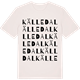 Vintage White t-shirt med Källedal ordlek t-shirt