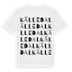 White t-shirt med Källedal ordlek t-shirt