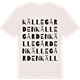 Vintage White t-shirt med Källegården ordlek t-shirt