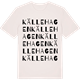 Vintage White t-shirt med Källehagen ordlek t-shirt