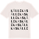 Vintage White t-shirt med Källekas ordlek t-shirt