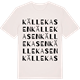Vintage White t-shirt med Källekasen ordlek t-shirt