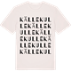 Vintage White t-shirt med Källekulle ordlek t-shirt