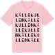 Pink Cotton t-shirt med Källekullen ordlek t-shirt