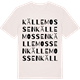 Vintage White t-shirt med Källemossen ordlek t-shirt