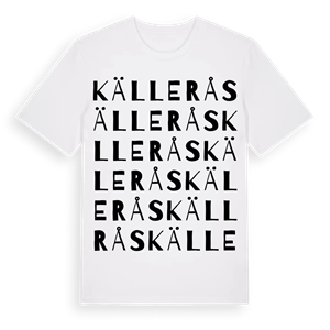 Källerås ordlek t-shirt – ekologisk bomull t-shirt från Pinshirt