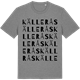 Mid Heather Gray t-shirt med Källerås ordlek t-shirt