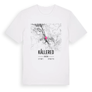 Kållered karta t-shirt – ekologisk bomull t-shirt från Pinshirt