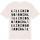 Vintage White t-shirt med Kålleredsgården ordlek t-shirt