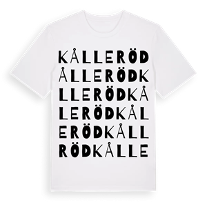 Kålleröd ordlek t-shirt – ekologisk bomull t-shirt från Pinshirt