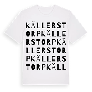 Källerstorp ordlek t-shirt – ekologisk bomull t-shirt från Pinshirt