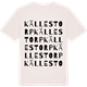 Vintage White t-shirt med Källestorp ordlek t-shirt