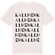 Vintage White t-shirt med Kallhem ordlek t-shirt
