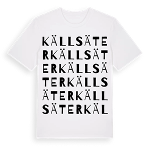 Källsäter ordlek t-shirt – ekologisk bomull t-shirt från Pinshirt