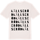 Vintage White t-shirt med Källseröd ordlek t-shirt