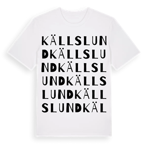 Källslund ordlek t-shirt – ekologisk bomull t-shirt från Pinshirt
