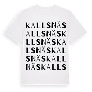 Kallsnäs ordlek t-shirt – ekologisk bomull t-shirt från Pinshirt
