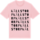 Pink Cotton t-shirt med Källstorp ordlek t-shirt