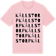 Pink Cotton t-shirt med Kållstorp ordlek t-shirt