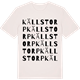 Vintage White t-shirt med Källstorp ordlek t-shirt