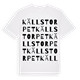 White t-shirt med Källstorpet ordlek t-shirt