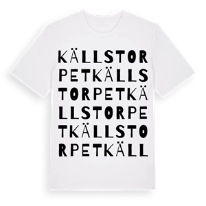 Källstorpet ordlek t-shirt – ekologisk bomull t-shirt från Pinshirt